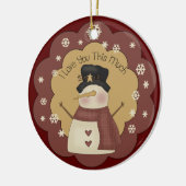 Gepersonaliseerd kerstsnowman Love Ornament (Links)