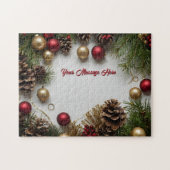 Gepersonaliseerd kerstthema legpuzzel (Horizontaal)