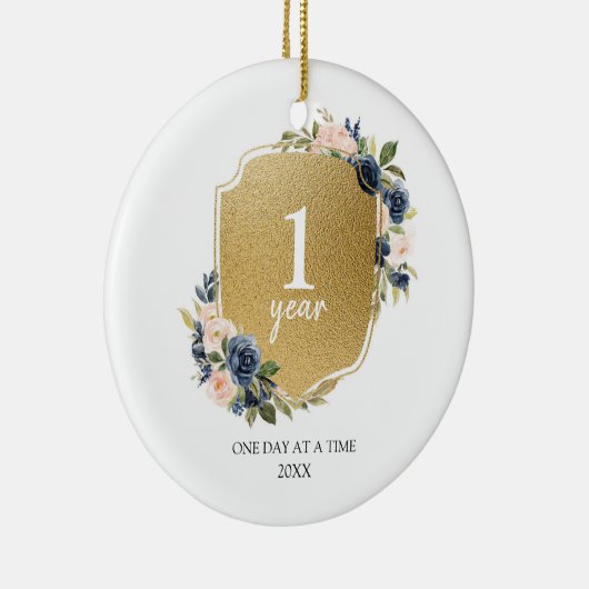 Gepersonaliseerd kerstversieel 1 jaar durend gebar keramisch ornament (Rechts)