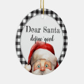 Gepersonaliseerd kerstversiering keramisch ornament (Rechts)