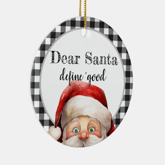 Gepersonaliseerd kerstversiering keramisch ornament (Rechts)