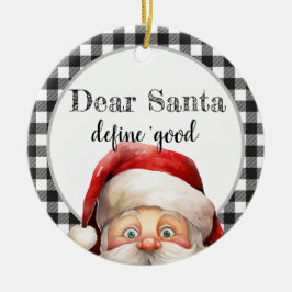 Gepersonaliseerd kerstversiering keramisch ornament