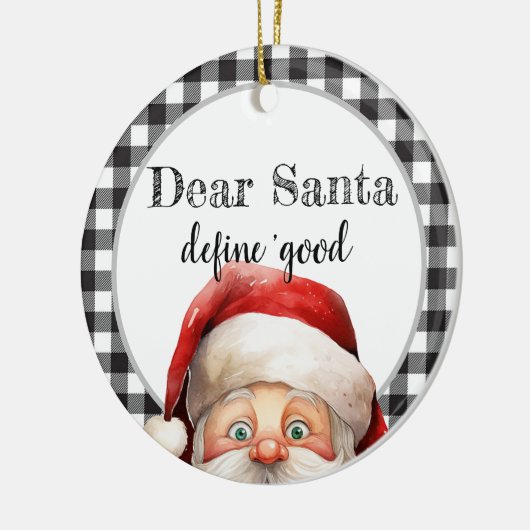 Gepersonaliseerd kerstversiering keramisch ornament (Links)