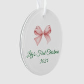 Gepersonaliseerd kerstversiering met boog ornament (voorkant)