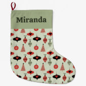 Gepersonaliseerd kerstversiering patroon grote kerstsok (Voorkant)