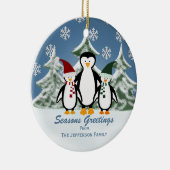 Gepersonaliseerd: kerstversiering uit de familie P Keramisch Ornament (Rechts)