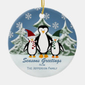 Gepersonaliseerd: kerstversiering uit de familie P Keramisch Ornament (Voorkant)