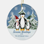 Gepersonaliseerd: kerstversiering uit de familie P Keramisch Ornament (Links)