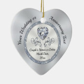 Gepersonaliseerd, Kerstversieringen Trouwgunsten Keramisch Ornament (Rechts)