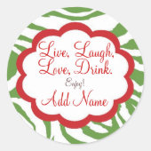 Gepersonaliseerd kerstwijn label (Voorkant)