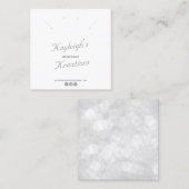 Gepersonaliseerd Ketting dat Weergave verdient op Vierkante Visitekaartje (Voorkant / Achterkant)