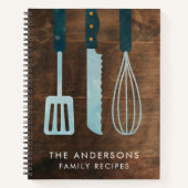 Gepersonaliseerd keukengerei voor hout notitieboek (Voorkant)