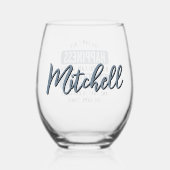 Gepersonaliseerd kijken naar honkbal is geluk grap wijnglas zonder voet (Achterkant)