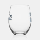 Gepersonaliseerd kijken naar honkbal is geluk grap wijnglas zonder voet (Rechts)