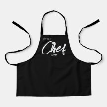 Gepersonaliseerd Kind Chef Schort | Modern zwart