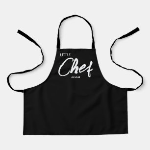 Gepersonaliseerd Kind Chef Schort Modern zwart
