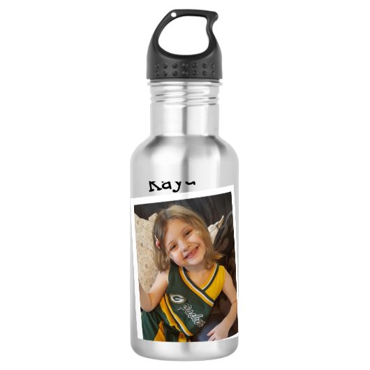 Gepersonaliseerd Kind foto en naam Waterfles (Voorkant)