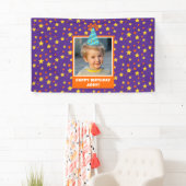 Gepersonaliseerd Kind Foto Happy Birthday w / Blue Spandoek (Insitu)