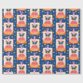 Gepersonaliseerd Kind Foto Happy Birthday w / Roze Cadeaupapier (Vlak)