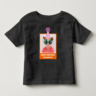 Gepersonaliseerd Kind Foto Happy Birthday w / Roze Kinder Shirts