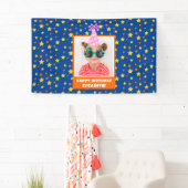 Gepersonaliseerd Kind Foto Happy Birthday w / Roze Spandoek (Insitu)