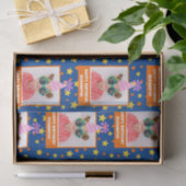 Gepersonaliseerd Kind Foto Happy Birthday w / Roze Tissuepapier (Geschenk)