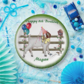 Gepersonaliseerd Kind Geitthema Birthday Party Bor Papieren Bordje (Feest)
