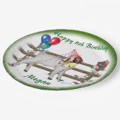 Gepersonaliseerd Kind Geitthema Birthday Party Bor Papieren Bordje (Gekanteld)