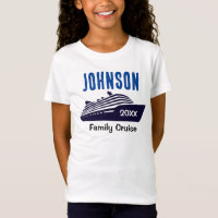Gepersonaliseerd kind meisje T-shirt cruiseschip f