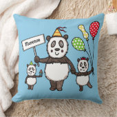 Gepersonaliseerd Kind van de Panda-partij Kussen (Deken)