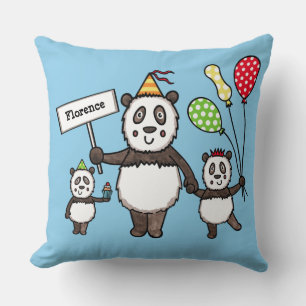 Gepersonaliseerd Kind van de Panda-partij Kussen