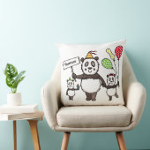 Gepersonaliseerd Kind van de Panda-partij Kussen (Stoel)