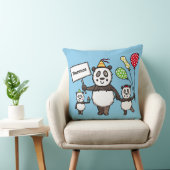 Gepersonaliseerd Kind van de Panda-partij Kussen (Stoel)
