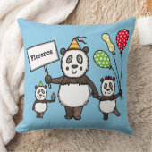 Gepersonaliseerd Kind van de Panda-partij Kussen (Deken)