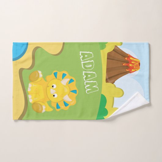 Gepersonaliseerd Kind van Dinosaur Fun Bad Handdoek (Handdoek)