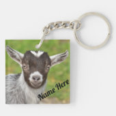 Gepersonaliseerd Kind van dwarfgeit Sleutelhanger (Achterkant)