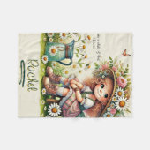 Gepersonaliseerd Kind van God madeliefje Fleece Deken (Voorkant (Horizontaal))