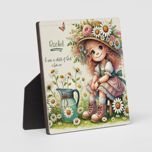 Gepersonaliseerd Kind van God madeliefje Fotoplaat (Voorkant)