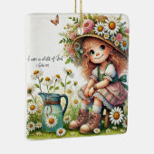 Gepersonaliseerd Kind van God madeliefje Keramisch Ornament (Rechts)