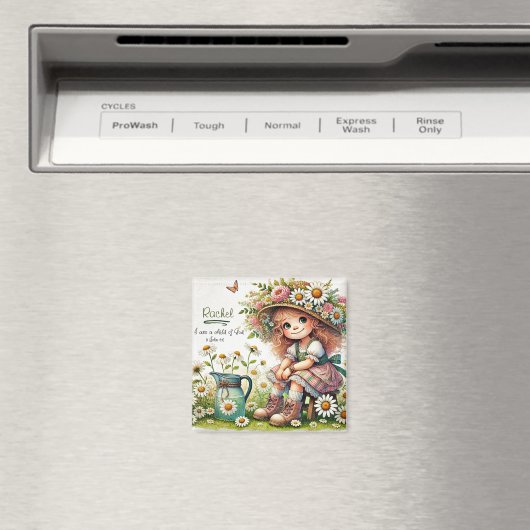 Gepersonaliseerd Kind van God madeliefje Magneet (Insitu (Vaatwasser))