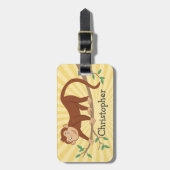 Gepersonaliseerd Kinder Bagagelabel met Schattigee (Voorkant verticaal)