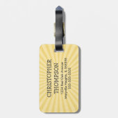 Gepersonaliseerd Kinder Bagagelabel met Schattigee (Achterkant verticaal)