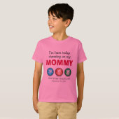 Gepersonaliseerd Kinder Cheering op mammie Race Da T-shirt (Voorkant volledig)