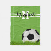 Gepersonaliseerd Kinder Football Fleece Deken (Voorkant)