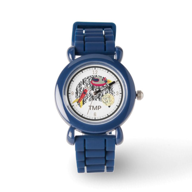 Gepersonaliseerd Kinder horloge | Ruimtethema (Voorkant)