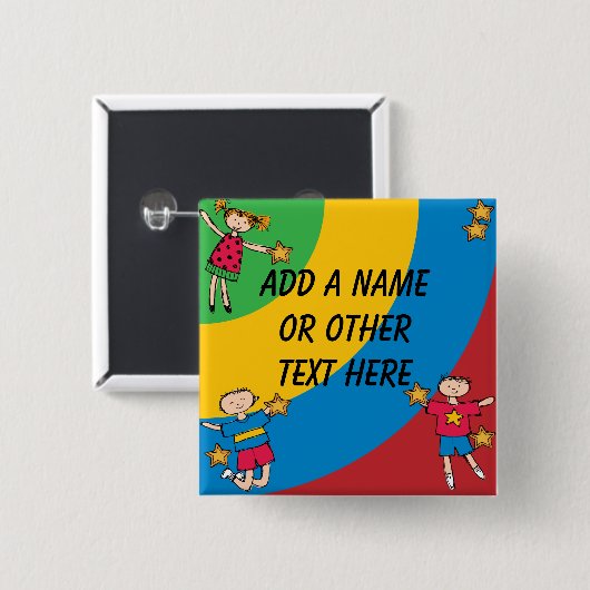 Gepersonaliseerd Kinder Jumping Button (Voorkant /achterkant)