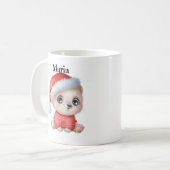 Gepersonaliseerd Kinder kerstfeest Koffiemok (Voorkant links)