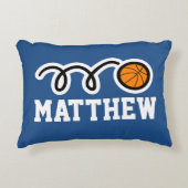 Gepersonaliseerd kinder kussen met schattig basket (Voorkant)