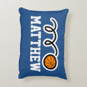 Gepersonaliseerd kinder kussen met schattig basket (Achterkant (Verticaal))