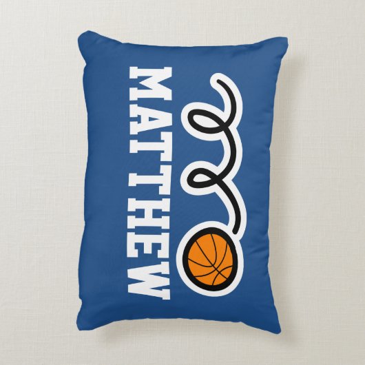 Gepersonaliseerd kinder kussen met schattig basket (Achterkant (Verticaal))